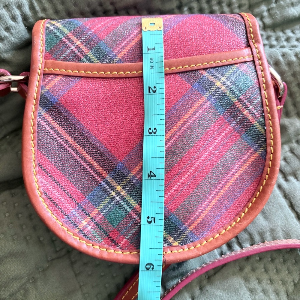 Dooney & Bourke Tartan Plaid Mini Crossbody Bag - Royal Stewart Red - Picture 10 of 10